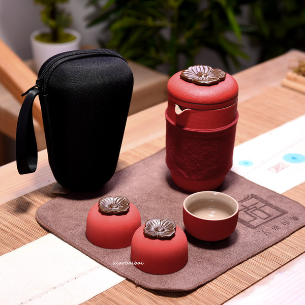 The portable travel Tea set outdoors Simple and easy Make tea ceramics tea set