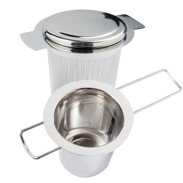 New Tea Infusers 304 Stainless Steel Silver Tea Strainer Folding Foldable Tea Infuser Basket For Teapot Cup Teaware DHL FEDEX free