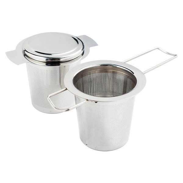 New 304 Stainless Steel Silver Tea Strainer Folding Foldable Tea Infuser Basket For Teapot Cup Teaware DHL FEDEX