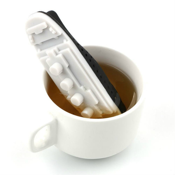 Creative silicone Tea Infusers Titanic Shape Tea Strainer Teaware Empty Tea Bags Herbal Filter Diffuser with color box