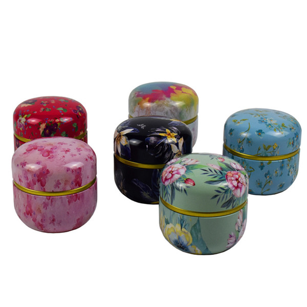 Multifunction Chinese Style Tea Caddies Round Metal Tea Box With Lid Tea Jar Mini Storage Boxes Caddy Coffee Powder Cans