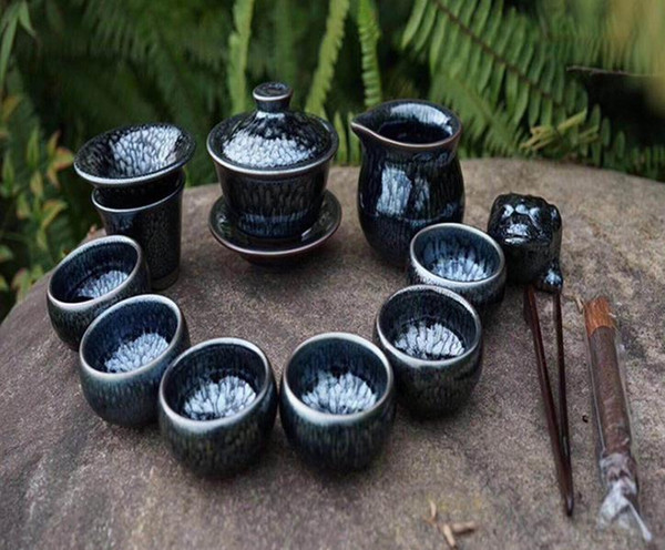 Jianyang Shuiji Jianzhan Gift Ceramics Fifteen Sets of Tea Calendula Set of Kung Fu Tea Set