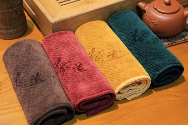 Low Price Superfine fiber tea towels absorbent strong kung fu high-grade tea cloth tools Tea Napkins