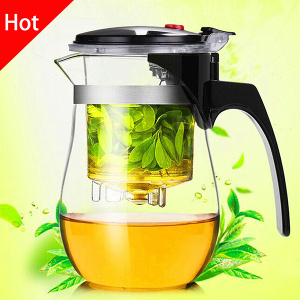 High quality Heat Resistant Glass Teapot Chinese kung fu Tea Set Puer Kettle Coffee Glass Maker Convenient Office Tea Pot