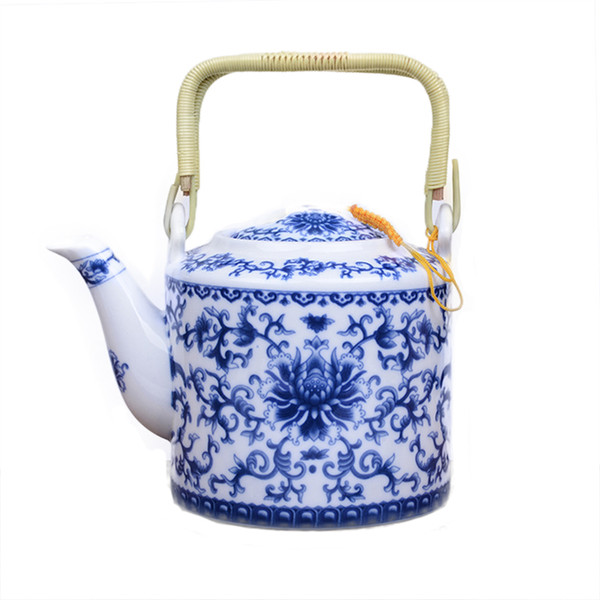 750ml Blue and white porcelain tea pot,Top artist design Ceramics sand pot handmade Kung Fu Tea Set Teapot,Puer Kettle