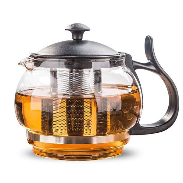 Heat Resistant Glass Tea Pot 880ml,Flower Tea Set Puer kettle Coffee Teapot Convenient Office Teaset,Filtered tea maker