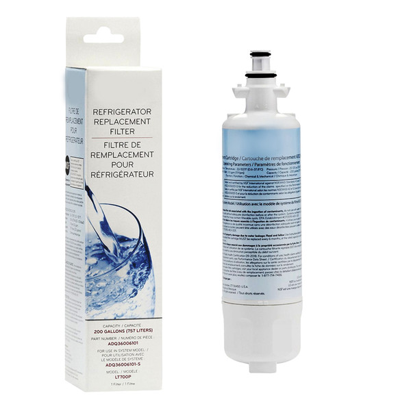 Refrigerator Water Filter Comparable Replacement LG LT700P ADQ36006101 Kenmore 46-9690 6 Month / 200 Gallons Capacity