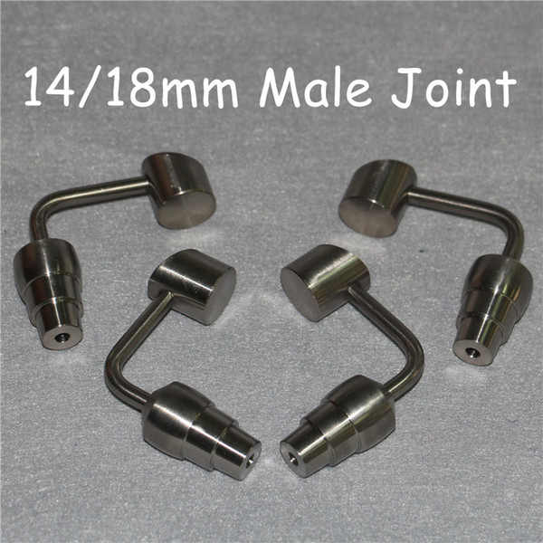 Domeless Titanium Nail Ti Nail 14mm 18mm Male Grade 2 GR2 Titanium Nail fits 14mm 18mm Wax Dab Honey Comb Dome