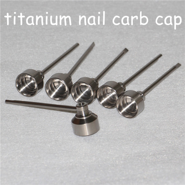 New Domeless Titanium Ti Nail 14mm 18mm Female with Carb Cap Dabber Grade 2 Ti Carb Caps and Ti Nails