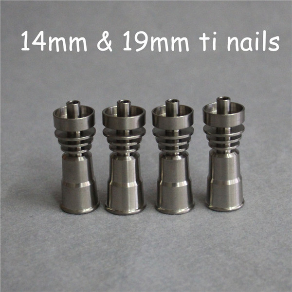 Titanium Domeless Nail GR2 14mm 19mm Joint Female Ti Nail Carb Cap Dabber Grade 2 New Domeless Titanium Ti Nails