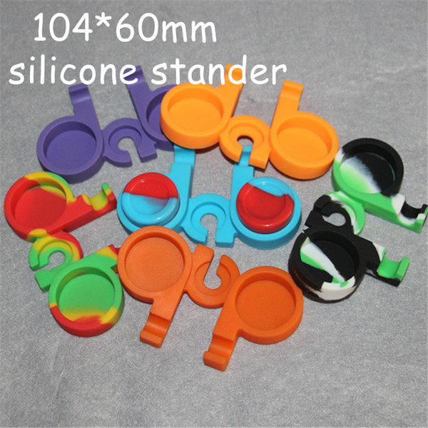 20pcs 104*60mm silicone base for 5ml nonstick wax container jar oil silicone container with the free shipping DHL