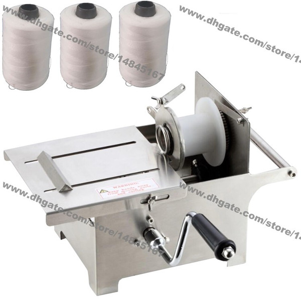 Free Shipping 32mm 42mm Stainless Steel Hand Rolling Sausage Stuffer Machine Sausage Tying Machine Sausage Knotting Machine with 3pcs Twine