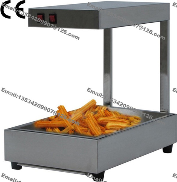 Free Shipping Stainless Steel Commercial Use 220v Electric Spanish Donuts Churreras Churros Warmer Display with Drip Tray