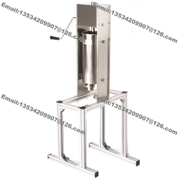 Free Shipping 5L Stainless Steel Heavy-duty Manual Spanish Donuts Maker Machine Baker Filller with Working Stand