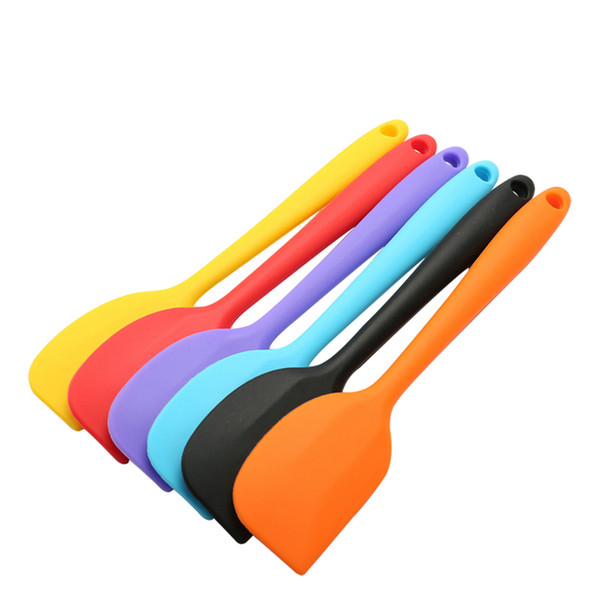 2pcs Colorful Kitchen Cake Scraper Silicone Spatula Baking Bakeware Tool Cream Spatula Cake Brushes Baking Tool