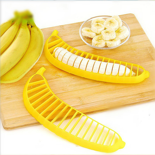 1 Pcs Banana Slicer Cutter Fruit Slicer Fruit Salad Sausage Maker Cereal Crusher Plastic Cutter Kitchen Cooking Tools