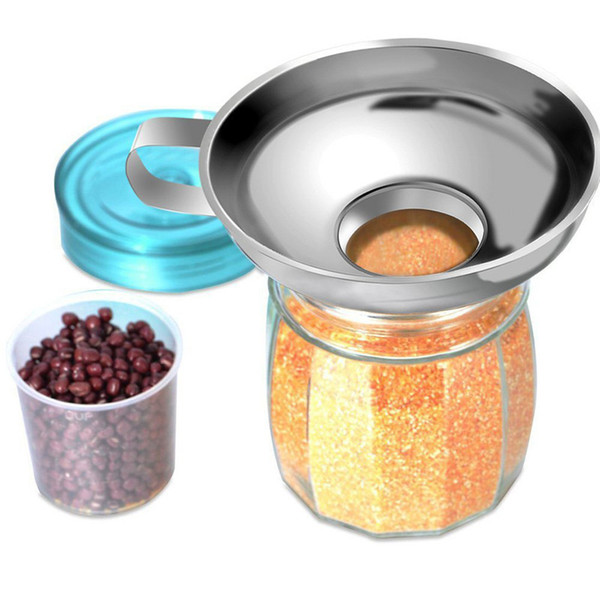 Wide Mouth Canning Funnel Wide-mouth Can Funnels for Food Powder Beans Pickles Jam Kitchen Gadgets Stainless Steel S/L