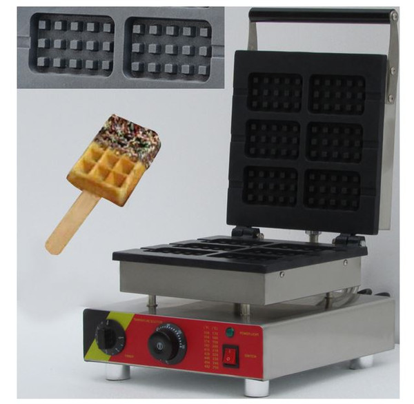 Nonstick 6pcs Electric square waffle machine Belgium waffle maker waffle baker good quality free shipping 110v/220v