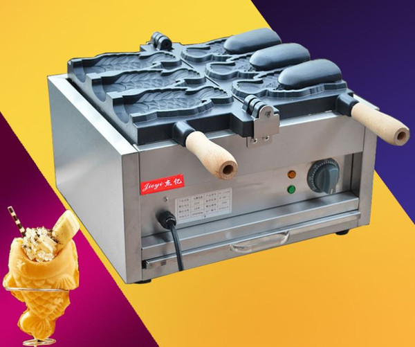 Electric Fish type waffle machine ice cream open mouth taiyaki making machine free shipping 110v/220v