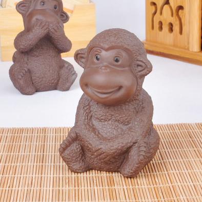 free shipping Cute tea pet Monkey Hebes teahouse enjoy myself nice Zisha material