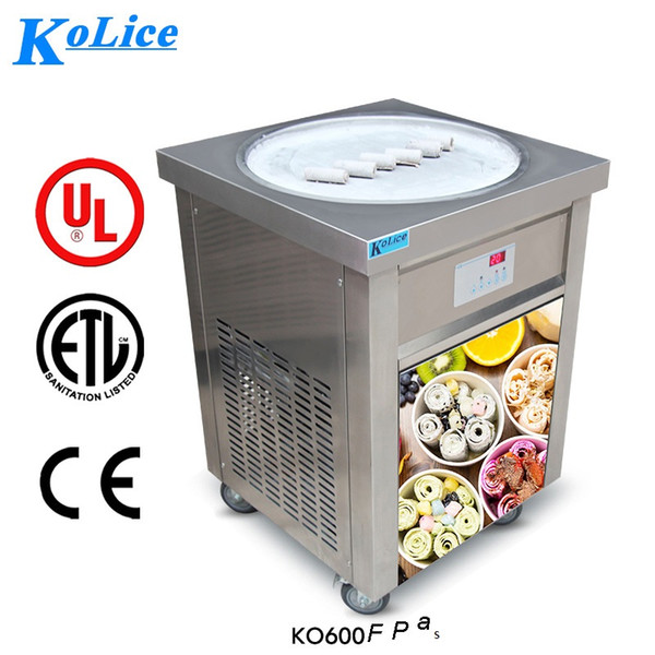 ETL UL NSF CE ROHS Free shipment 22inch (55cm) round pan instant stir thai FRY ICE CREAM ROLL MACHINE FRIED ICE CREAM MACHINE W REFRIGERANT