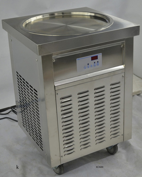 ETL Kolice high quality 55CM single round pan ROLL ICE CREAM MACHINE FRY ICE CREAM MACHINE FRIED ICE CREAM MACHINE with refrigerant