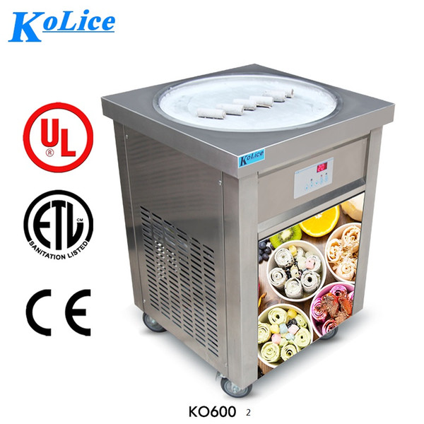 Free shipment to door USA WH ETL CE 20-22 inches round pan Thai ICE CREAM ROLL MACHINE instant FRY ICE CREAM MACHINE FRIED ICE CREAM MACHINE