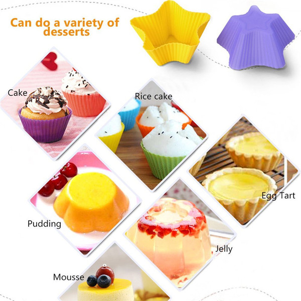 Free Shipping Silicone Mold Heart Cupcake Soap Silicone Cake Mold Muffin Cups Cupcake Pumpkin Form Baking Nonstick Silicone Cake Molds