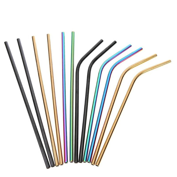 Colorful 304 Stainless Steel Drinking Straws 8.5