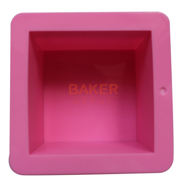 silicone handmade soap mold 500ml straight quadrel 9 * 9 * 6.5cm silicone bakeware bread moulds SSM-001-7