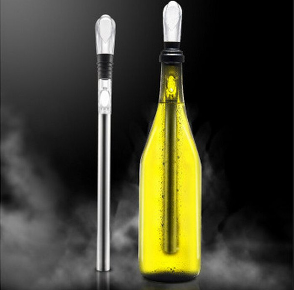 Gift Stainless Steel Wine Cooler Chiller Cooling Chilling Stick with Pourer Practical Wine Accessory Great Wine Accessory