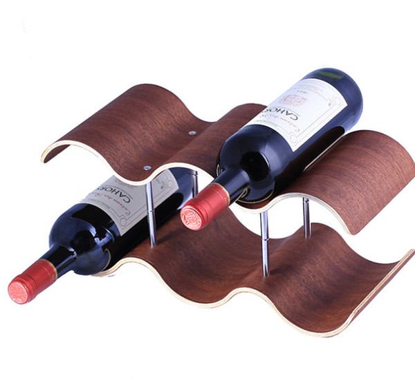 2018 Removable and assembled solid wood wine rack European-style home furnishings pouring rack wooden wine rack