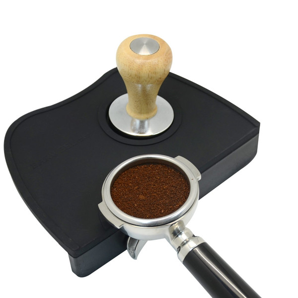 Coffee Tamping Mat Espresso Tamping Mat Tamper Holder Dropped Edge Corner Silicone Non-Slip Barista Coffee Mat