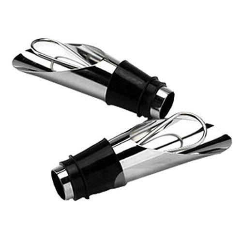 HOT Stainless Steel Liquor Pourer Free Flow Wine Bottle Bar Tools with Stopper Set