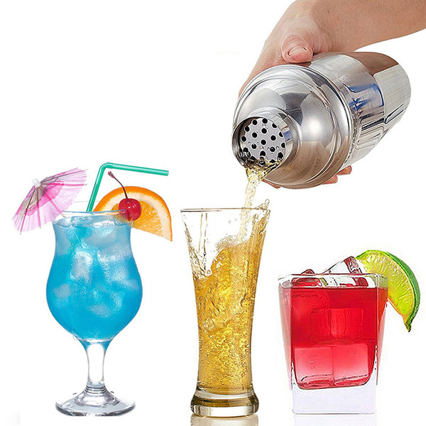 Stainless Steel Cocktail Shaker Mixer Wine Martini Boston Shaker For Bartender Drink Party Bar Tools 550ML/750ML BH262