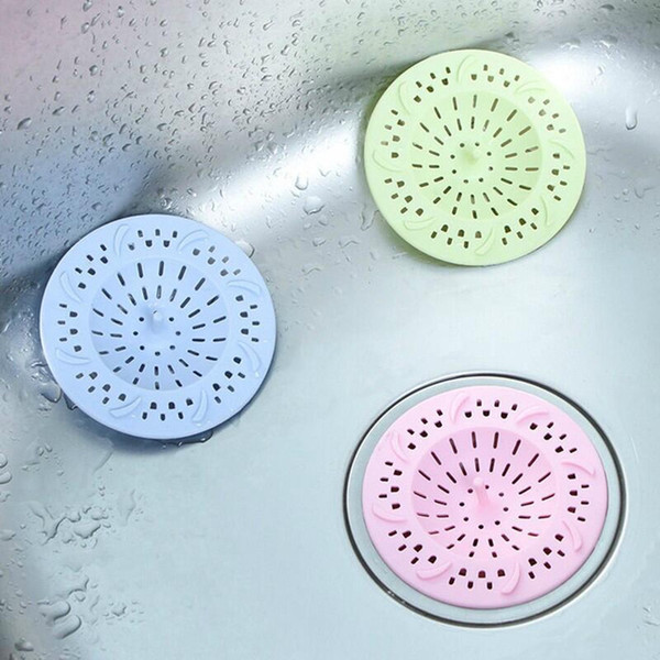 Drain Hair Stopper Cover Filter Sink Strainer Silicone Bathroom Kitchen Shower Anti-Clogging Shield Wash Bowls Sinks Bath Tubs