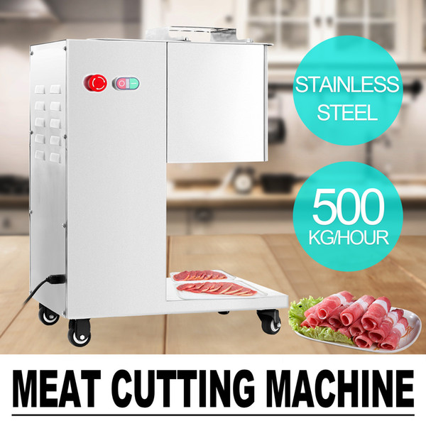 Highest grade 110V 500KG output Stainless Steel Fresh Meat cutting machine Meat cutter slicer