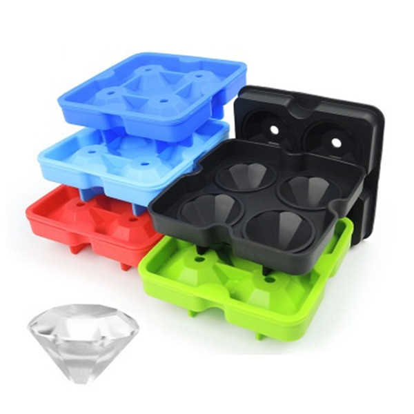 Diamond Shape 3D Ice Cube Mold Maker Bar Party Silicone Trays Halloween Barware Mould Gift Bar tools m021