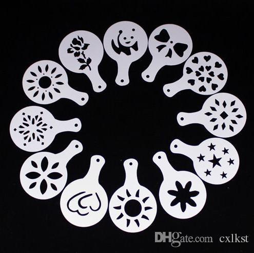 Details about A set of 12 pcs Cappuccino Stencil Decorating Tool Coffee Latte Art Tooll Brand New Good Quality Free Shipping