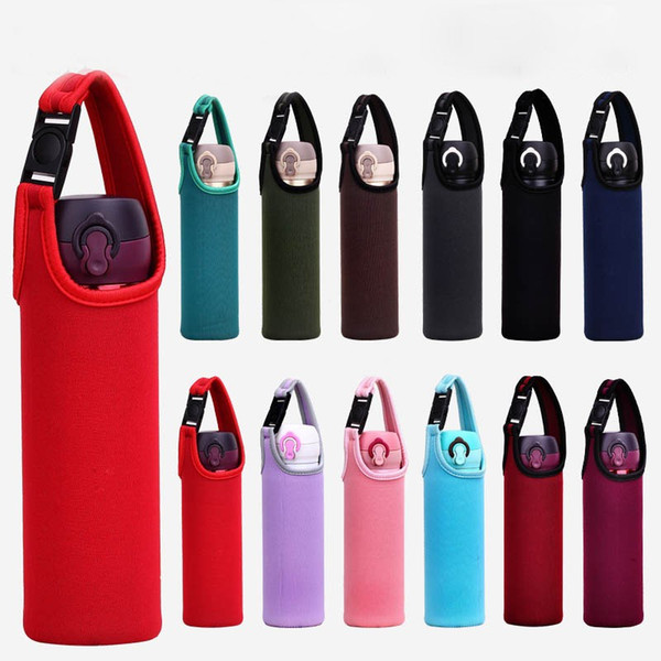 High Quality Portable Beer Glass Single Neoprene Bottle Cooler Sleeve Holder Cover Bag Water Bottle 450ml Tote Cup Set