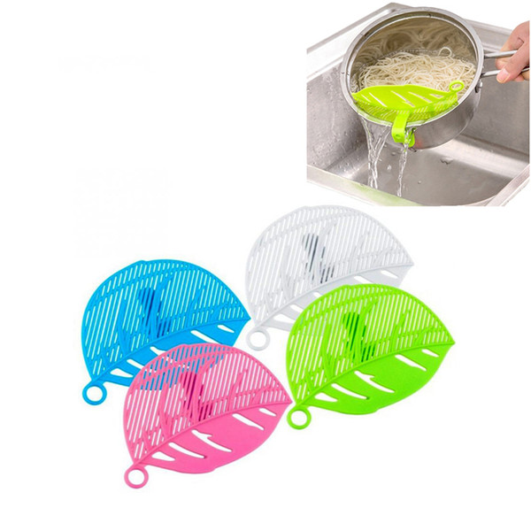 Snap-type leaf shape drain board Rice Wash Filtering Baffle Durable Leaf-shaped Sieve Beans Peas Washing Filter Kitchen Tools new arrival