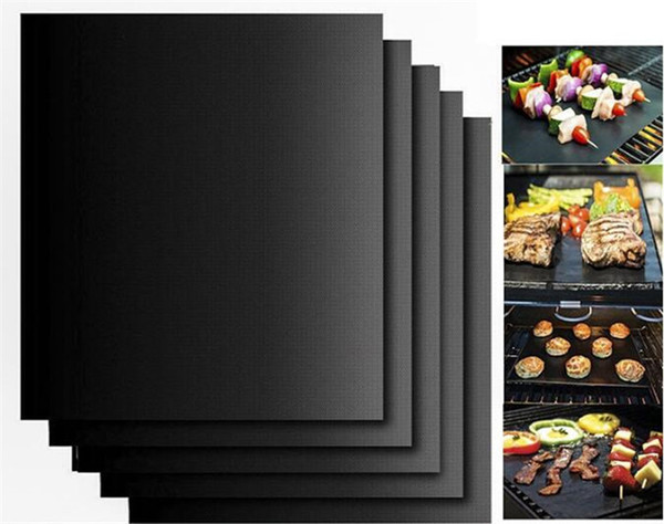 100pcs Barbecue Grilling Liner BBQ Copper Grill Mat Portable Non-stick and Reusable 33*40CM Black Gold Oven Hotplate Mats G010