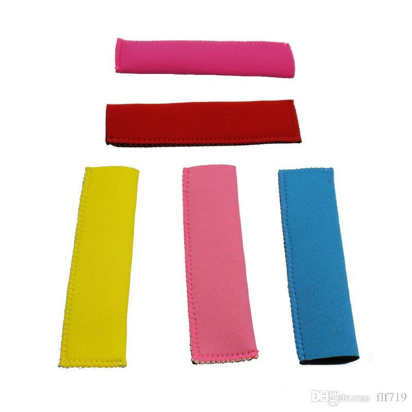 Popsicle Holders Pop Ice Sleeves Freezer Pop Holders 15x4.2cm for Kids Summer Kitchen Tools 10 color