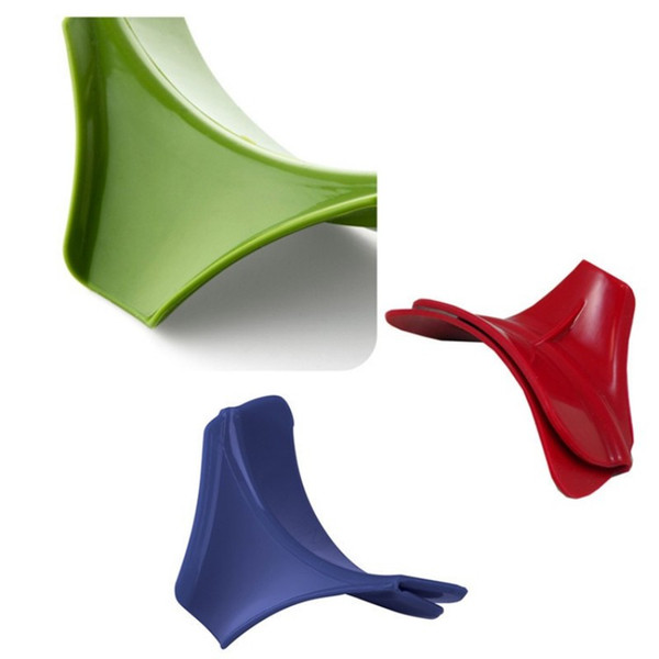 Safe Silica Gel Funnel Non Toxic Silicone Slip On Pour Spout Clip Three Colors Single Pouring Spouts For Bowls 2qc B R