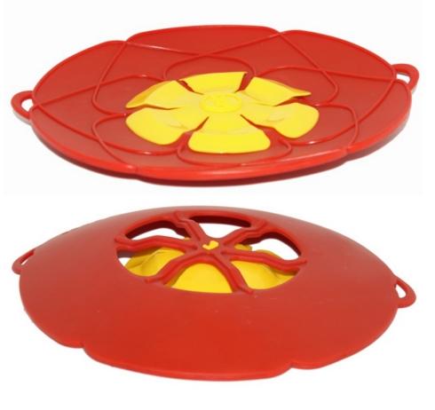 Kitchenware 28CM Silicone lid Spill Stopper Cover For Pot Pan Kitchen Accessories Cooking Tools Flower Cookware ANI-242