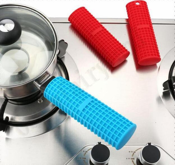 Silicone Pot Pan Handle Holder Heat Resistant Sleeve Cover Grip Hot Sleeve Kitchen Insulation Sleeve Cookware Kitchen Supplies