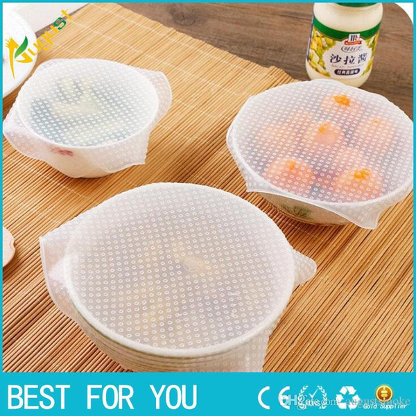 5pcs/lot Silicone Bowl Food Storage Wraps Cover Seal Fresh Keeping Kitchen Tools Bags Pouch Cover Home Storage