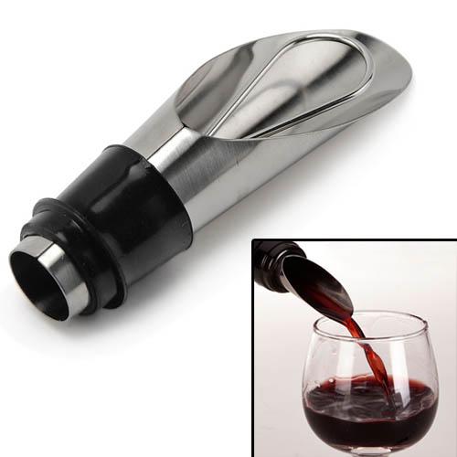 Stainless Steel wine Pourer with bottle Stopper Set