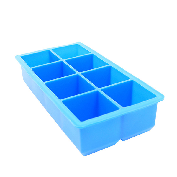 Creative Big Ice Cube Mold Square Shape Silicone Ice Tray Fruit Ice Cube Maker Bar Kitchen Accessories