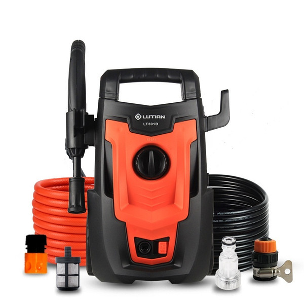 1400W Electric Pressure Washer Portable 1550PSI Max Power Pressure Washer High Density Hose Gun Wand Built in Soap Dispenser Nozzle Adapter